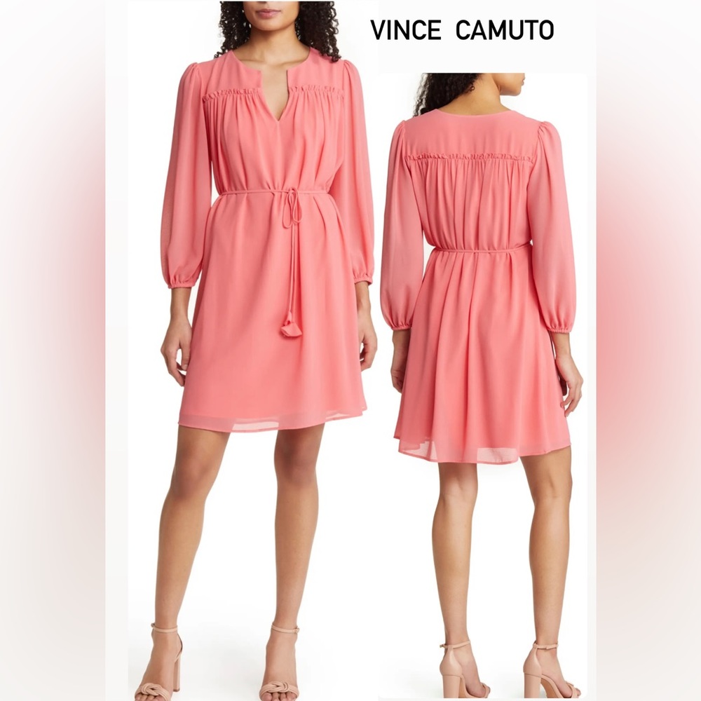 VINCE CAMUTO Chiffon Keyhole Dress ,Size 6